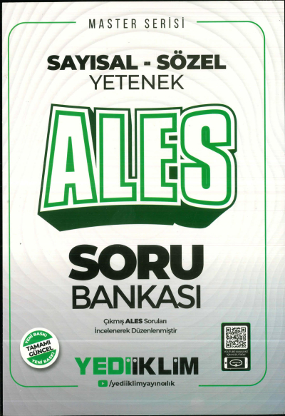 2025 ALES Sayısal Sözel Yetenek Soru Bankası Yediiklim Yayınları Vega Efsanesi