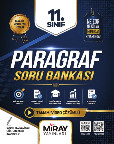 11. Sınıf Paragraf Maarif Modeli Soru Bankası Çözümlü Miray Yayınları Vega Efsanesi
