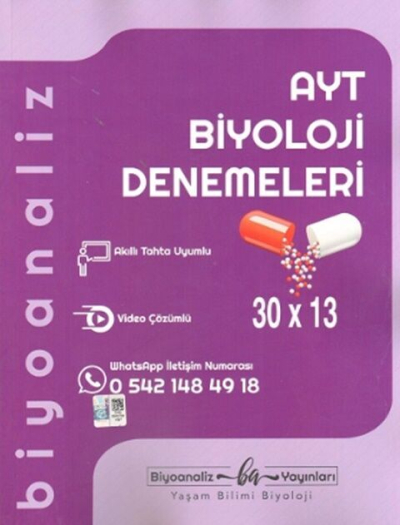 AYT Biyoloji 30 x 13 Denemeleri Biyoanaliz Yayınları