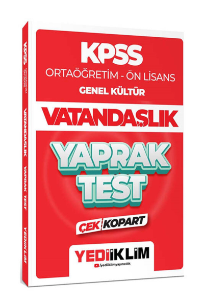 Ortaöğretim Ön Lisans Genel Kültür Vatandaşlık Çek Kopart Yaprak Test Vega Efsanesi