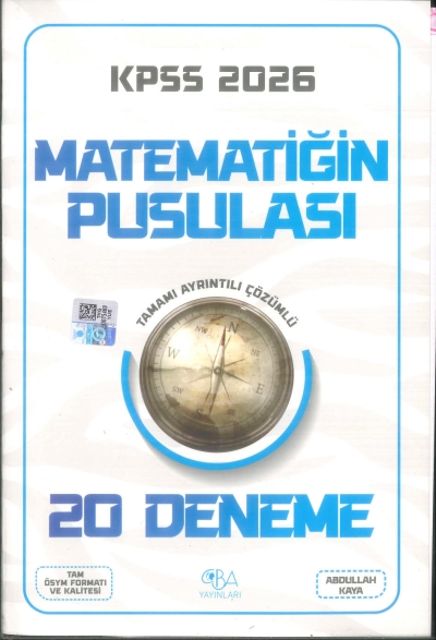 KPSS Matematik Matematiğin Pusulası 20 Deneme Çözümlü CBA Yayınları Vega Efsanesi