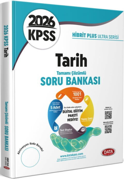 2026 KPSS Tarih Hibrit Plus Ultra Serisi Karekod Çözümlü Soru Bankası Data Yayınları