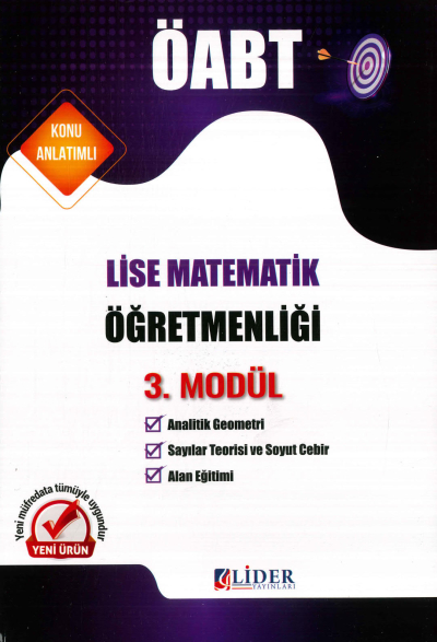 LİSE MATEMATİKÖĞRETMENLİĞİ 3. MODÜL (ANALİTİK GEOMETRİ - SAYISAL TEORİSİ VE SOYUT CEBİR - ALAN EĞİTİMİ) KONU ANLATIM Vega Efsanesi
