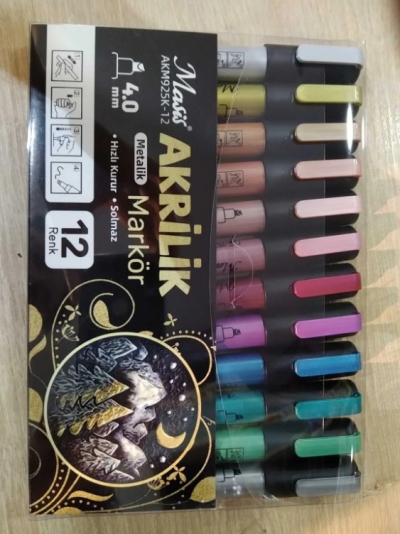 Masis AKRİLİK METALİK MARKÖRÜ 12 Lİ AKM925K-12 Vega Efsanesi