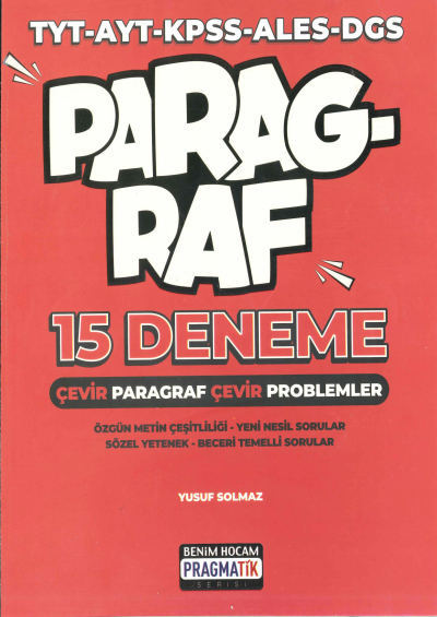 Tüm Sınavlar İçin Çevir Problemler 25 Deneme Çevir Paragraf 15 Deneme Pragmatik Serisi Vega Efsanesi