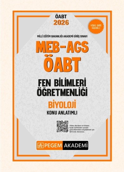 MEB AGS ÖABT Fen Bilimleri Öğretmenliği Konu Anlatımlı BİYOLOJİ Pegem Akademi Vega Efsanesi