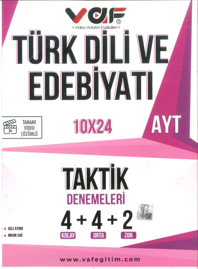 AYT Türk Dili ve Edebiyatı Taktik Bende 10 x 24 Denemeleri Vaf Yayınları Vega Efsanesi