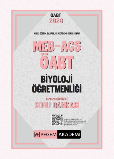 2026 ÖABT MEB-AGS Biyoloji Öğretmenliği Soru Bankası Çözümlü Pegem Akademi Yayınları Vega Efsanesi