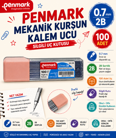 PENMARK SİLGİLİ UÇ KALEM UCU 0.7MM Vega Efsanesi
