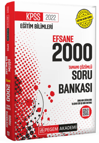 2022 KPSS Eğitim Bilimleri Efsane 2000 Tamamı Çözümlü Soru Bankası Vega Efsanesi