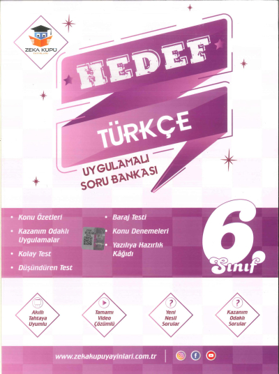 6. Sınıf Türkçe Hedef Uygulamalı Soru Bankası Zeka Küpü Yayınları