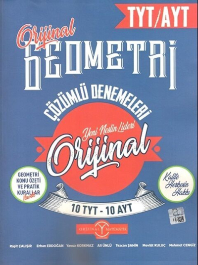 TYT AYT Geometri 10 + 10 Deneme Orijinal Yayınları Vega Efsanesi