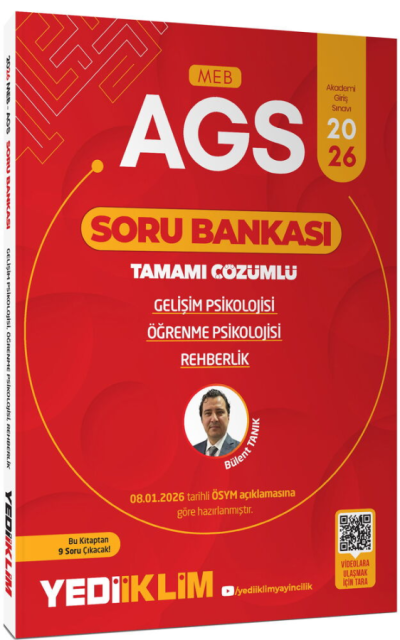 2026 MEB-AGS Eğitim Bilimleri Gelişim, Öğrenme Psikolojisi ve Rehberlik Soru Bankası Çözümlü Yediiklim Yayınları Vega Efsanesi