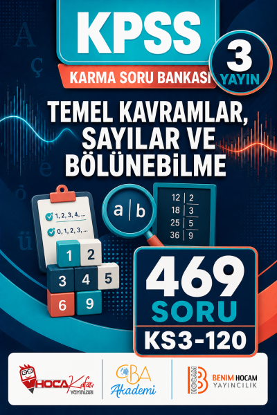 Temel Kavramlar, Sayılar ve Bölünebilme 3 Yayın 469 Soru (Benim Hocam - CBA - Hoca Kafası Yayınları) Vega Efsanesi