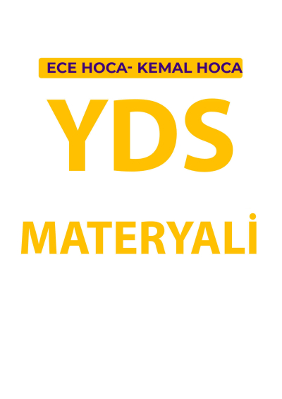 YDS MATERYALİ Vega Efsanesi