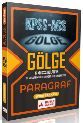 KPSS MEB-AGS Paragraf Gölge Soru Bankası Paraf Akademi Yayınları Vega Efsanesi