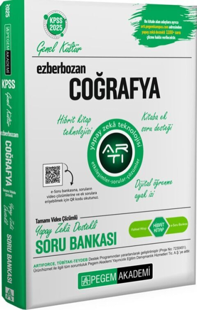 2025 Ezberbozan KPSS Genel Yetenek Genel Kültür Coğrafya Soru Bankası Pegem Akademi Yayıncılık Vega Efsanesi
