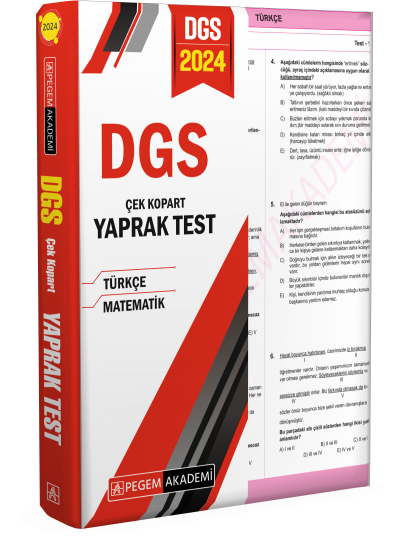 2024 DGS Çek Kopart Yaprak Test Vega Efsanesi