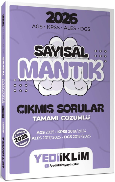 2026 AGS KPSS ALES DGS Sayısal Mantık Tamamı Çözümlü Çıkmış Sorular Yediiklim Vega Efsanesi