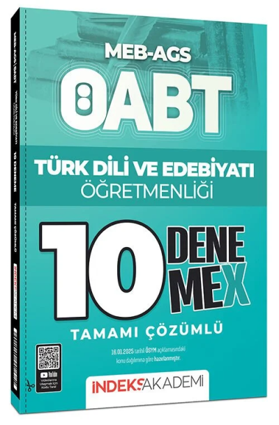 2025 ÖABT MEB-AGS Türk Dili ve Edebiyatı Öğretmenliği 10 DenemeX Çözümlü İndeks Akademi Yayıncılık