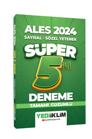 2024 ALES Sayısal - Sözel Tamamı Çözümlü Süper 5`li Deneme