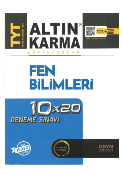TYT Fen Bilimleri Tamamı Video Çözümlü 10x20 Deneme Sınavı Vega Efsanesi