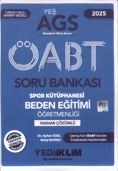 2025 MEB AGS ÖABT Beden Eğitimi Öğretmenliği Tamamı Çözümlü Soru Bankası Yediiklim Yayınları Vega Efsanesi