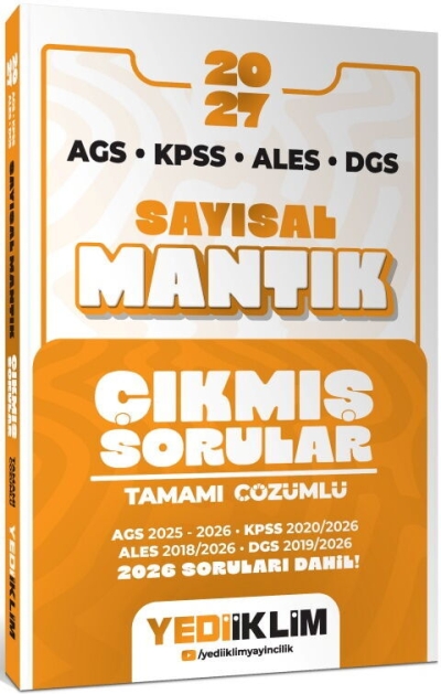 AGS KPSS ALES DGS Sayısal Mantık Tamamı Çözümlü Çıkmış Sorular Yediiklim Yayınları Vega Efsanesi