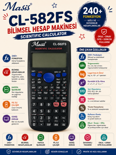 Masis CL-582FS Bilimsel Hesap Makinesi Vega Efsanesi