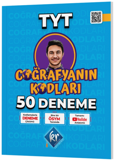 TYT Coğrafyanın Kodları Coğrafya 50 Deneme Video Çözümlü KR Akademi Yayınları Vega Efsanesi