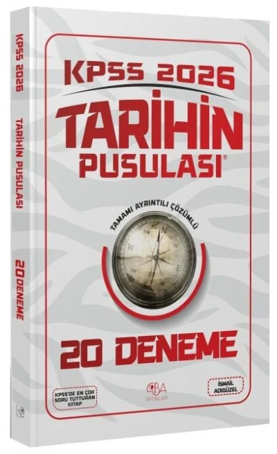 2026 KPSS Tarihin Pusulası 20 Deneme Çözümlü İsmail Adıgüzel CBA Yayınları Vega Efsanesi