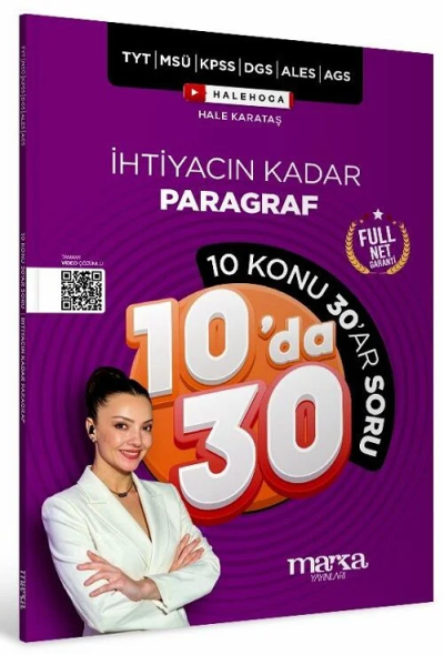 İhtiyacın Kadar Paragraf 10 da 30 Soru Bankası Marka Yayınları Vega Efsanesi