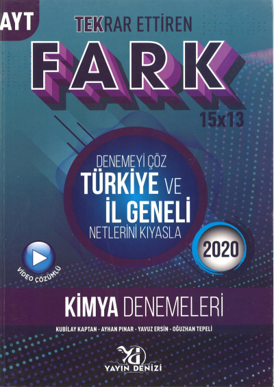 AYT Kimya Fark Tekrar Ettiren 15 x 13 Denemesi Vega Efsanesi