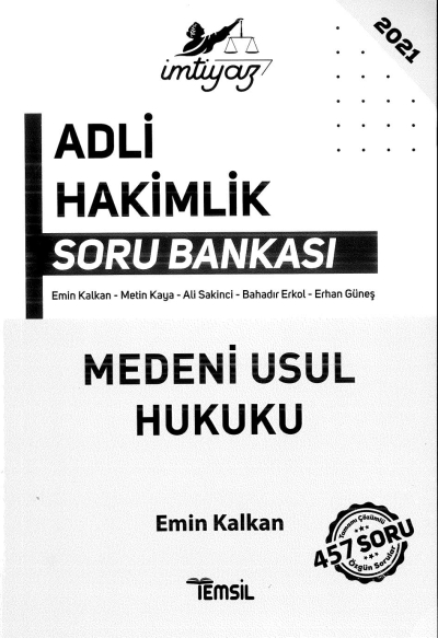 ADLİ HAKİMLİK SORU BANKASI MEDENİ USUL HUKUKU 457 SORU Vega Efsanesi