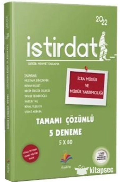 İSTİRDAT TAMAMI ÇÖZÜMLÜ 5 DENEME 5x80 Vega Efsanesi
