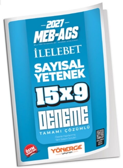 MEB-AGS Sayısal Yetenek İLELEBET 15x9 Deneme Çözümlü Yönerge Yayınları Vega Efsanesi