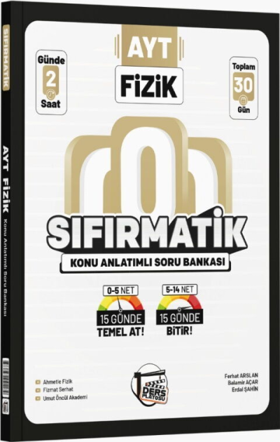 AYT Fizik Sıfırmatik Konu Anlatımlı Soru Bankası Ders Platosu Vega Efsanesi