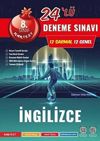 8. Sınıf İngilizce Mod 24 Deneme Nartest Yayınları Vega Efsanesi
