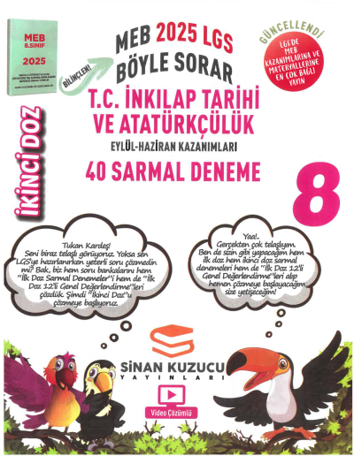 Sinan Kuzucu Yayınları 8. Sınıf İlk Doz T.C. İnkılap Tarihi ve Atatürkçülük 40 Sarmal Deneme Vega Efsanesi