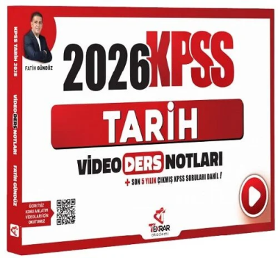 2026 KPSS Tarih Video Ders Notları Fatih Gündüz Tekrar Akademi Yayınları Vega Efsanesi