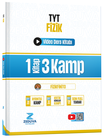 Fizikfinito TYT Fizik 1 Kitap 3 Kamp Video Ders Kitabı Zeduva Yayınları Vega Efsanesi