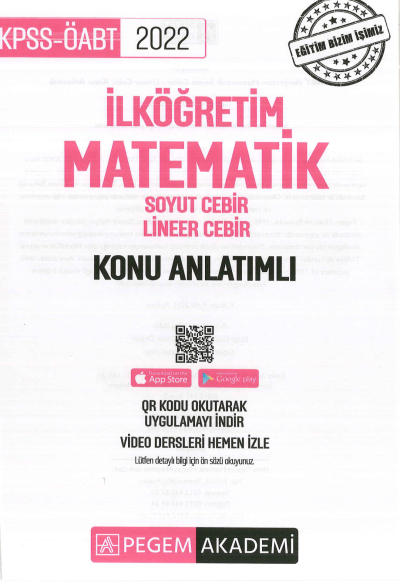 İLKÖĞRETİM MATEMATİK SOYUT CEBİR - LİNEER CEBİR KONU ANLATIMLI Vega Efsanesi