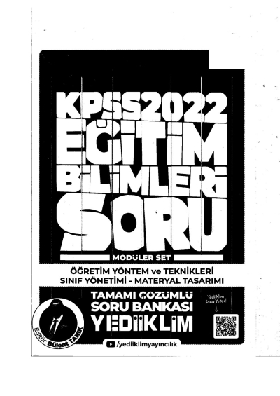2022 KPSS Öğrt. Yönt. ve Teknk. Sınıf Yön. Materyal Tas. Soru Bankası Modüler Set Vega Efsanesi