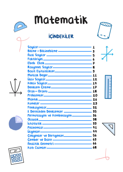 TYT Matematik Vip Notlar Vin Kampüs Vega Efsanesi