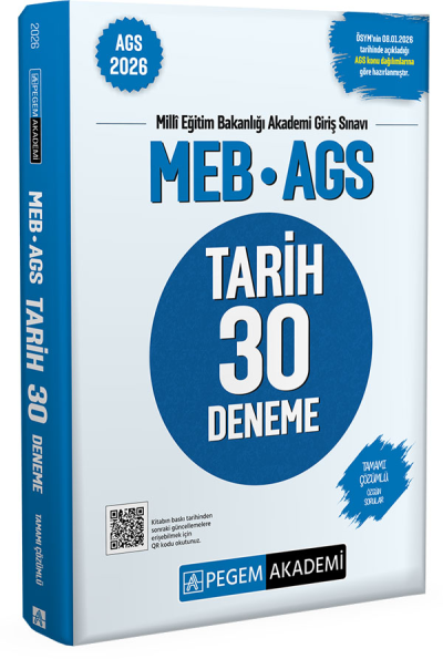 2026 MEB AGS Tarih 30 Deneme Pegem Akademi Vega Efsanesi