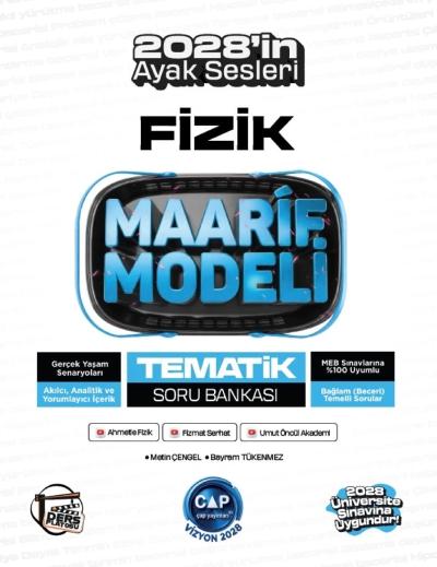 2028 Üniversiteye Hazırlık Fizik Ders Platosu Maarif Modeli Tematik Soru Bankası Çap Yayınları Vega Efsanesi