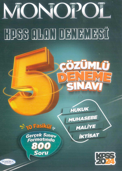 2024 KPSS A Grubu Tamamı Çözümlü Fasikül 5 Deneme Sınavı Monopol Yayınları Vega Efsanesi