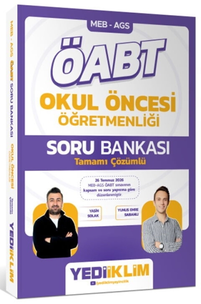 MEB AGS ÖABT Okul Öncesi Öğretmenliği Tamamı Çözümlü Soru Bankası Yediiklim Yayınları Vega Efsanesi