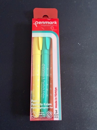 Penmark Kalem Tipi Fosforlu Kalem 3 Lü Bristol Pastel Vega Efsanesi