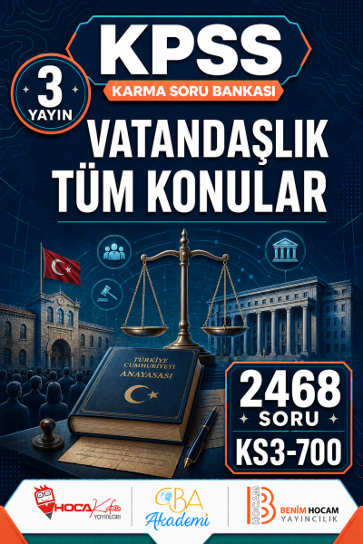 VATANDAŞLIK TÜM KONULAR 3 Yayın 2468 Soru (Benim Hocam - CBA - Hoca Kafası Yayınları) Vega Efsanesi